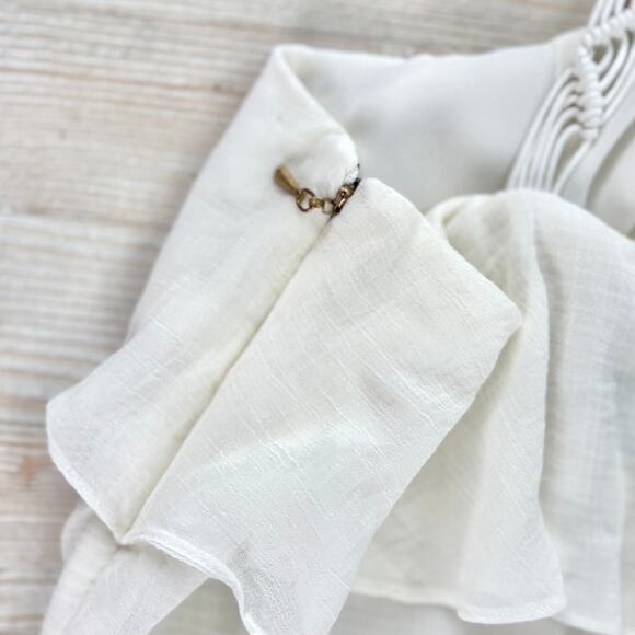 Leifsdottir Anthropologie Ardastra Gauze Shell Collar Maxi‎ Dress | White 10 - Picture 9 of 11